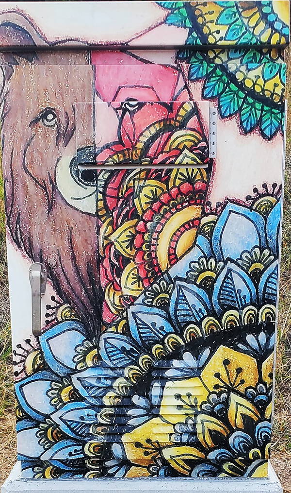 Batoul-Khoulani-artwork-Missoula-traffic-signal-box