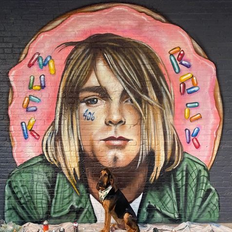 Jules Muck artwork-Kurt-Cobain mural