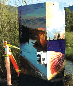 Laurie-Lane-artwork-Missoula-Waterways-traffic-signal-box