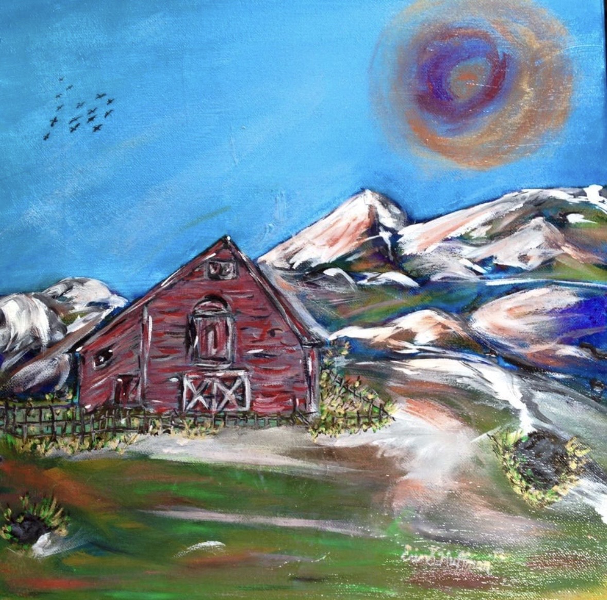 Spring on the hillsides and country of rural Montana.