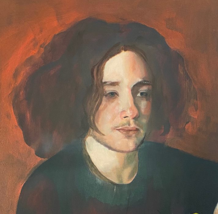 oil portrait head of a teen boy